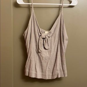 grey textured tank top / crop top
